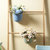 花朵壁挂垃圾桶厨房橱柜悬挂立式收纳桶免打孔无痕卡夹客厅纸篓筒(蓝色)第2张高清大图
