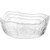 猫厨日式金边玻璃碗沙拉碗碗盘套装家用水果碗零食果盘碗碟餐具(超值金边（大+小）送4只叉子)第5张高清大图