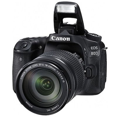 佳能（canon）EOS 80D（EF-S18-200IS）单反相机（黑色）