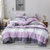 唐蔚床上用品色织水洗棉四件套床罩枕套单被套(紫灰中格 默认)第2张高清大图