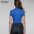 TITIKA瑜伽服专业运动短袖T恤户外运动跑步健身短款背心高领春夏(艳蓝 XS)第4张高清大图