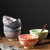 日式碗碟套装学生泡面碗吃米饭碗汤碗沙拉碗创意个性家用餐具陶瓷(5寸绿色波浪（饭碗） 默认版本)第4张高清大图