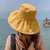 JOHLIN DREAM2021年新款帽子女渔夫帽夏季时尚遮阳帽防晒黑胶遮脸显脸小(黄色)第5张高清大图