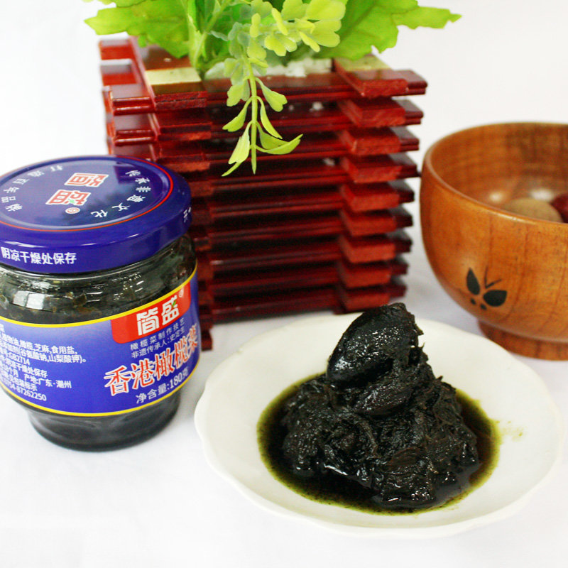 简盛潮州潮汕咸菜香港橄榄菜180g下饭小咸菜港式风味 佐餐就饭拌饭
