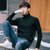 森雷司2018夏季新款韩版高领针织衫长袖T恤男上衣服修身打底衫男士毛衣(黑色 5XL)第4张高清大图