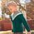 巴拉巴拉女童毛衣2018新款冬季儿童毛衫中大童针织衫洋气流苏女孩(170cm 绿白色调0441)第2张高清大图