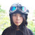 韩版时尚情侣四季通用哈雷太子盔 电动车摩托车夏季男女潮流头盔(白色小猴)第3张高清大图