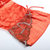 喜芬妮春秋款丝质长袖性感蕾丝花边女式睡衣家居服三件套(1531橙红 L)第4张高清大图