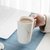 创意个性杯子陶瓷马克杯带盖勺潮流情侣喝水杯家用咖啡杯定制logo(水瓶座+专属勺+盖子（白）)第4张高清大图