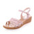 夏季新款凉鞋女坡跟韩版绑带侧空学院风女鞋罗马鞋h597(粉红色 35)第2张高清大图