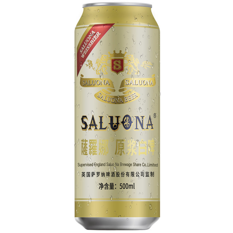 萨罗娜白啤酒整箱12罐啤酒500ml12听啤酒口感醇厚浓郁经典小麦500ml12