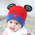 秋冬季婴儿帽子秋冬保暖套头帽韩版新生儿胎帽宝宝帽0-3-6-12个月(深蓝色)第3张高清大图