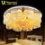 现代艺术客厅吸顶灯 LED卧室祥云餐厅灯具 大气水晶灯 艺术顶灯(50CM 清光45W（无遥控）)第5张高清大图