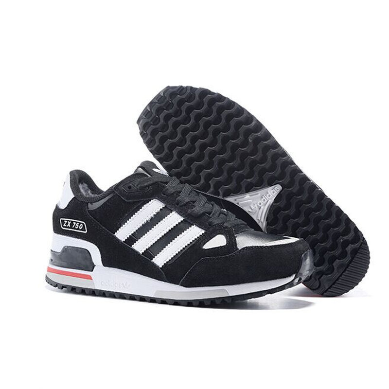 adidas阿迪达斯zx750男鞋2015冬季新款跑步鞋男子休闲运动鞋黑白42