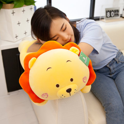 爱迷糊毛绒玩具公仔卡通狮子抱枕 新款太阳狮子玩偶女生 儿童礼物(黄色 高35cm)