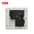 ABB官方旗开关插座面板轩致无框星空黑色系列USB+五孔一开单控双控错位二三插三孔16A电视电话电脑六类网插86型家用(五孔AF205-885)第5张高清大图