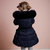 韩国童装Jelispoon2018冬季新款女童大气优雅长款厚外套(105 深蓝色)第2张高清大图