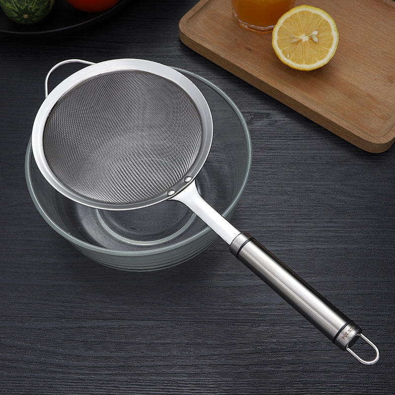 304不锈钢漏勺细网漏过滤豆浆器中药果汁过滤网筛网勺捞勺火锅勺304