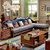 拉斐曼尼 NS001 全实木沙发欧式沙发美式皮沙发组合客厅真实木家具(1+2+左妃)第3张高清大图