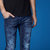 G&G男装新品春季迷彩印花男士牛仔裤直筒宽松迷彩裤牛仔长裤薄款(蓝色 30)第5张高清大图