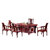 酸枝木客厅茶桌椅组合六件套茶几中式实木仿古泡茶桌红木家具(东非酸枝 1.58M茶桌+1主椅+4圈椅)第5张高清大图