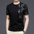 2021夏季新款短袖t恤男士圆领上衣服休闲潮流中青年男装半袖T恤衫(黑色 XL)第2张高清大图
