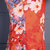 VEGININA 韩版显瘦时尚气质中长旗袍连衣裙 9632(桔红色 XL)第4张高清大图
