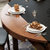 餐桌 火烧石餐桌 实木可伸缩现代简约餐椅组合餐厅家具(单桌)第4张高清大图