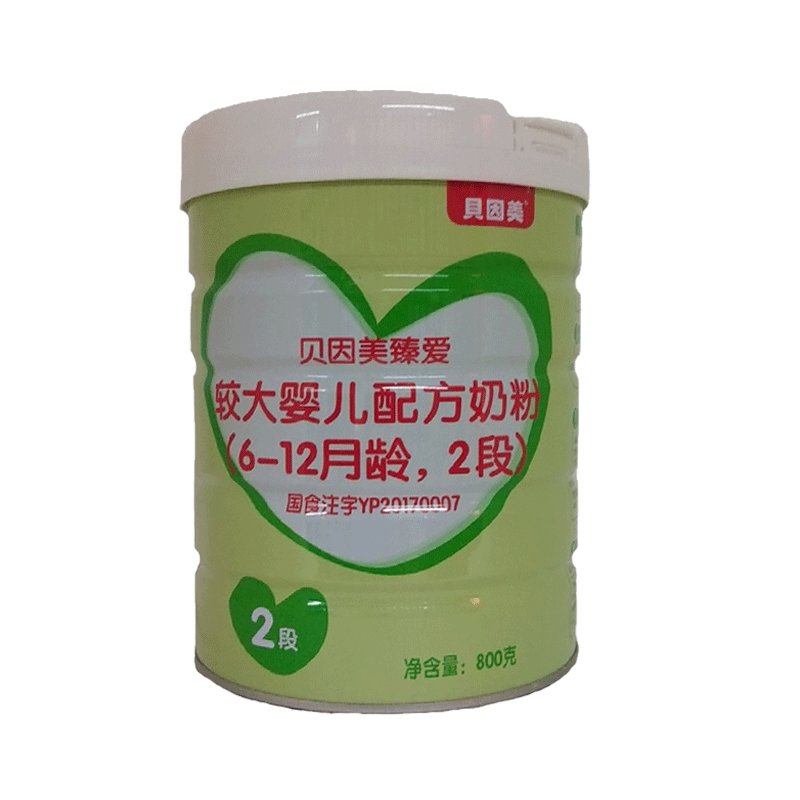 贝因美臻爱婴儿配方奶粉612个月2段800克6罐