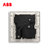 ABB开关插座面板无框轩致系列雅典白色二三极二三极五孔插座/空调插座组合装（10只装 ）第5张高清大图