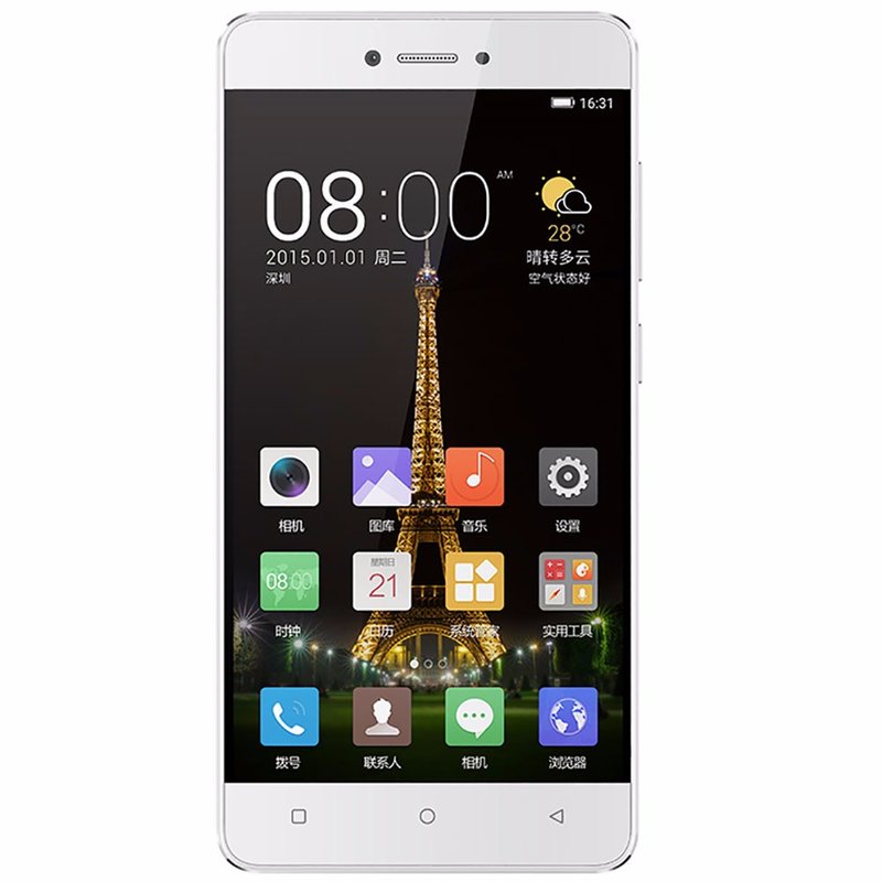 金立(gionee) f100s 16gb 2gb 全网通4g 手机 双卡双待 雪金白