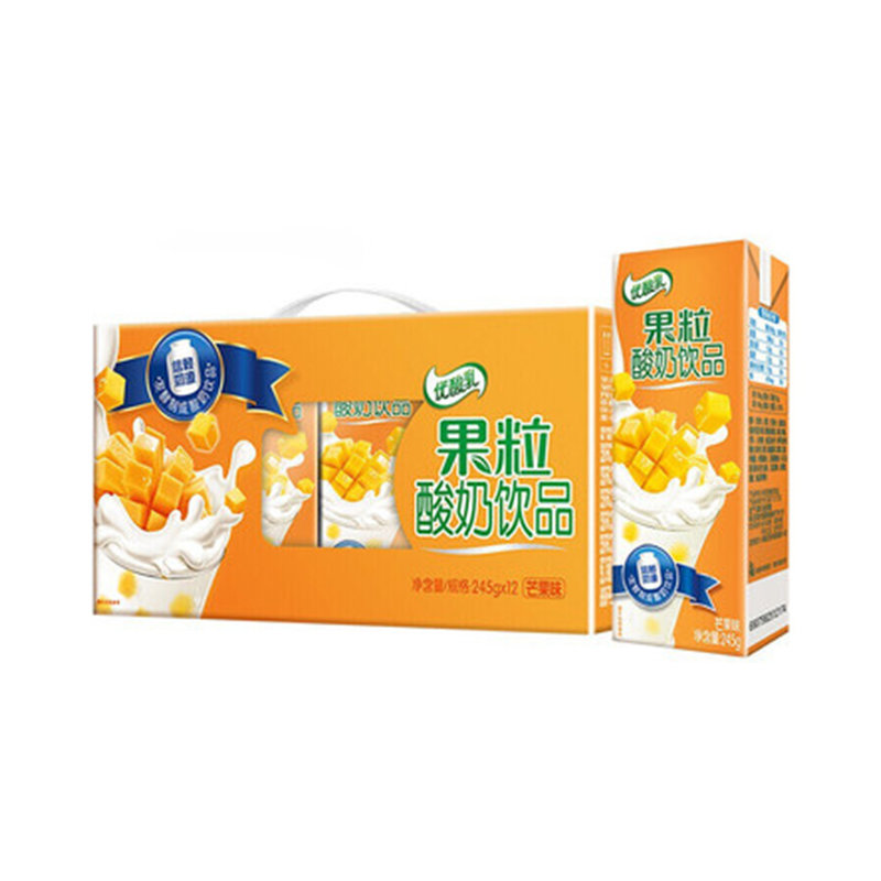 4月最新生产伊利优酸乳果粒酸奶系列112245ml优酸乳黄桃味112245ml