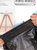 垃圾袋家用多色一次性背带垃圾袋客厅中号手提式彩色炫彩塑料袋(平口黑色【10卷200只】2.4克45x5 加厚)第2张高清大图