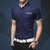 2017夏季新款短袖男款衬衣 纯棉修身免烫休闲夏款衬衫男短袖 2306(深蓝色)第2张高清大图