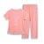 SUNTEK睡衣女夏季短袖七分裤套装学生卡通可爱薄款加大码家居服(桔红色 2153七分裤套装)第5张高清大图