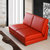 奥古拉 折叠沙发床 双人皮艺沙发 日式简约小户型 1.2米 1.5米(皮艺-红色 1.5米规格)第2张高清大图