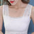 夏季韩版女式蕾丝花边吊带背心莫代尔女士打底衫(白色 加大码120-145斤)第2张高清大图