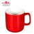 马克杯 情侣杯子陶瓷杯马克杯创意办公室大容量咖啡杯(马克杯红)图3
