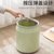 迷你易拉罐垃圾桶创意时尚家用有盖按压式卫生间客厅厨房桌面(绿色大号【13升】)第2张高清大图
