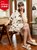 新款睡衣少女夏季可爱韩版短袖纯棉甜美公主风学生家居服套装春秋(L码【101-115斤】 BJR-SL1209)第4张高清大图
