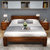 明佳友  床 实木床 简约 现代中式双人床 1.8米 实木橡胶木床 单人床M211(胡桃色普通床 1.8米单床)第4张高清大图