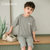 CaldiceKris（中国CK）儿童莫代尔短袖居服宝宝俩件套薄款睡衣CK-TF21452(M 桔色)第2张高清大图