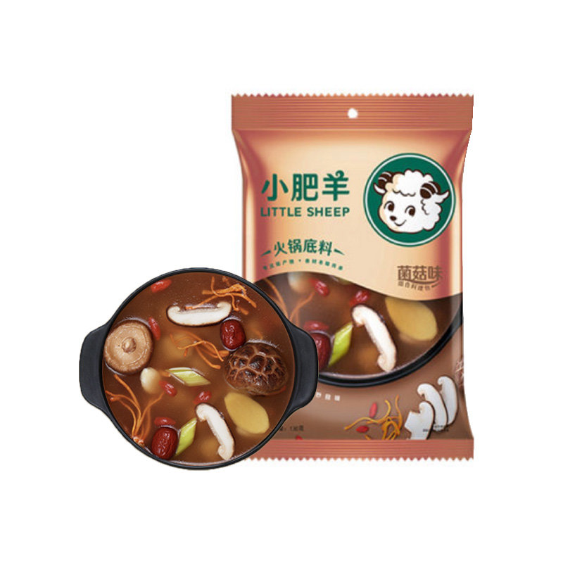 小肥羊火锅底料 鲜美菌汤130g 3包装家用火锅底料(菌汤130g*3)