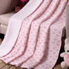 洁帛 纯棉针织盖毯 单人毯 双人毯 四季适用(粉色针织)