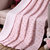 洁帛 纯棉针织盖毯 单人毯 双人毯 四季适用(粉色针织)第2张高清大图