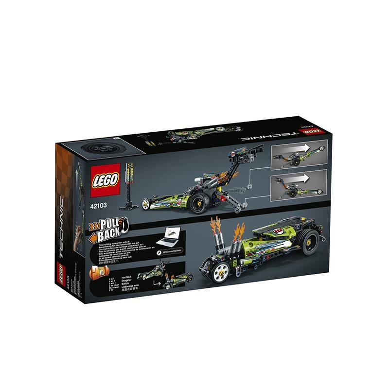 乐高机械系列亮绿色改装赛车42103拼插积木玩具