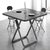 TIMI 现代折叠桌椅 家用小户型折叠桌 阳台桌椅(黑色 60方桌一桌二椅)第3张高清大图