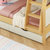 喜梦宝子母床全实木儿童床高低床两层床上下床多功能双层床实木床(木色 1.2米子母床（简梯）)第6张高清大图