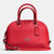 COACH 蔻驰欧美时尚牛皮小号拉链女款单肩手提包 贝壳包 小号 F57555(玫红色)第3张高清大图