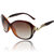 卡莎度(CASATO) 太阳镜时尚个性大框潮 防紫外线太阳镜 女款墨镜3154(棕色)第2张高清大图